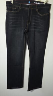 Nat Nast Luxury Jeans Mens 38x30 Dark Blue Stretch Denim Mid Rise Straight Leg